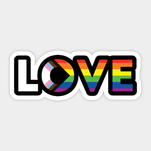 Progress Pride Flag LOVE Sticker